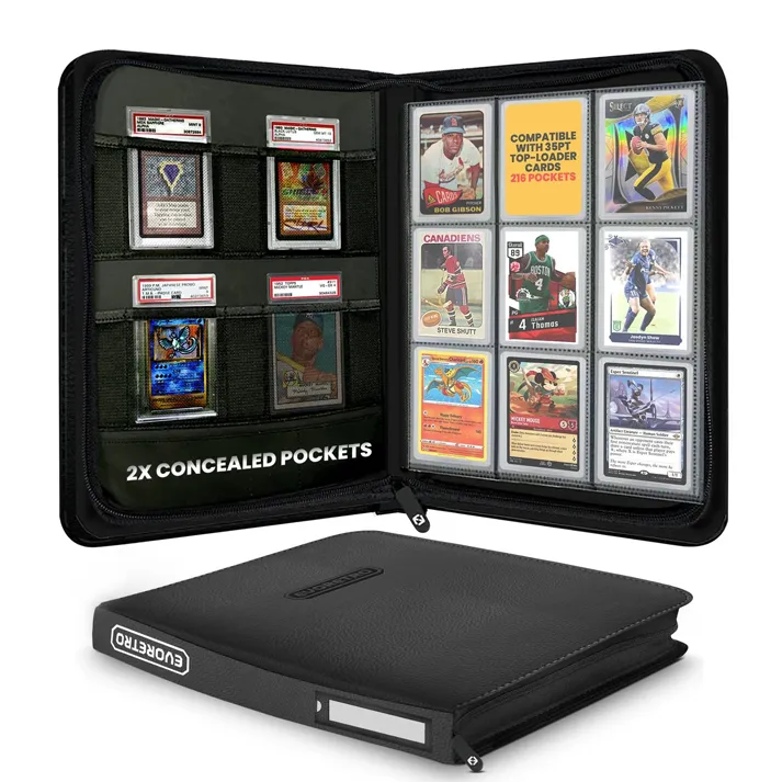 EVORETRO Top Loader Binder 3x3 216 Card Holder