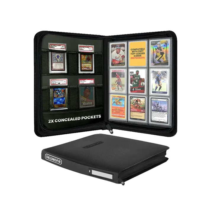 EVORETRO Top Loader Binder 3x3 216 Card Holder