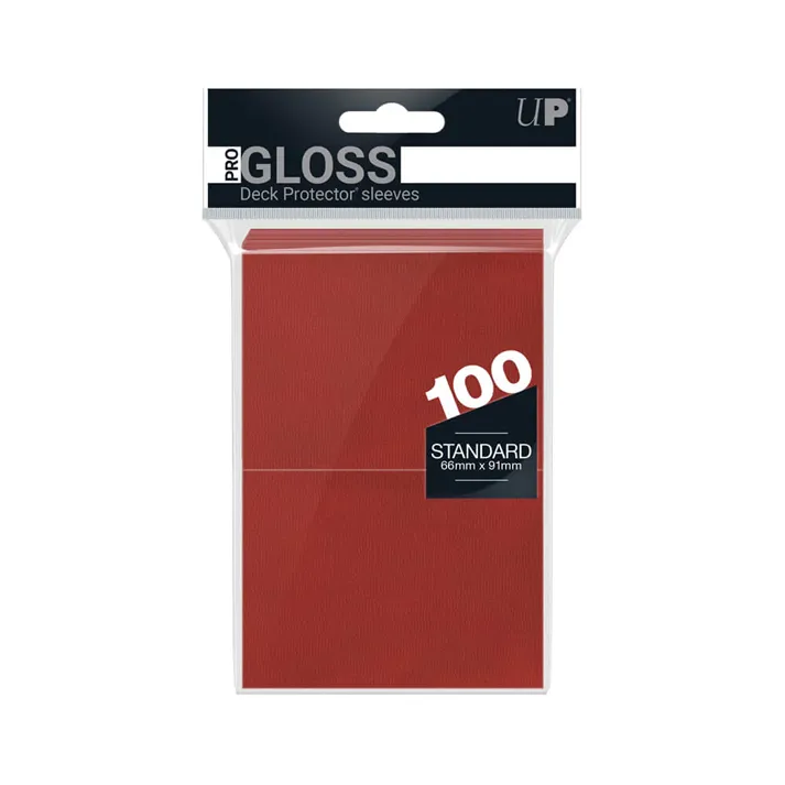 PRO-Gloss Standard Deck Protector Sleeves Red