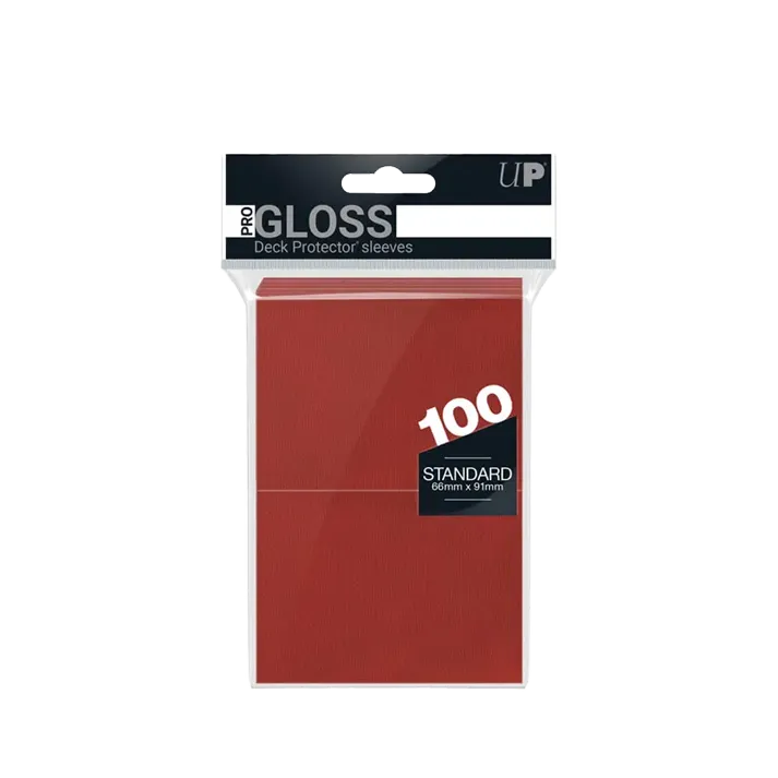 PRO-Gloss Standard Deck Protector Sleeves Red