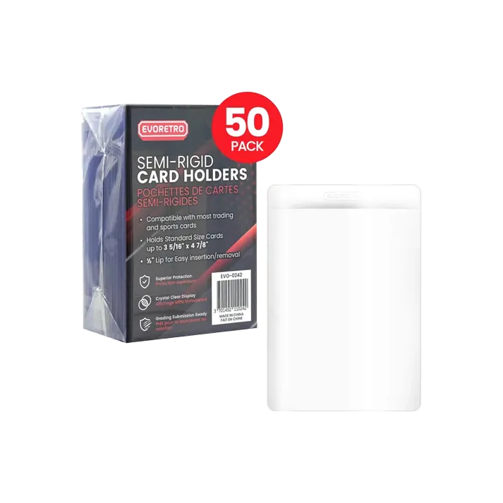 EVORETRO Semi-Rigid Card Holders Grading 3 5/16” × 4 7/8”