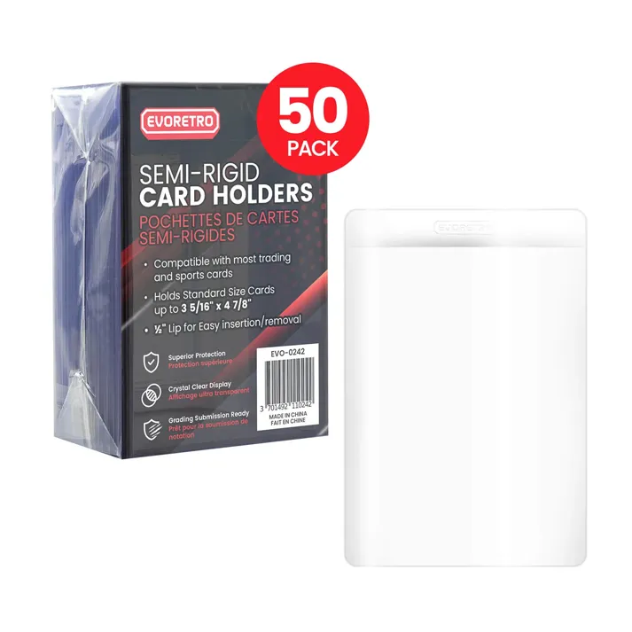 EVORETRO Semi-Rigid Card Holders Grading 3 5/16” × 4 7/8”